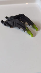 Bionicle-Fuß Mistika mit Klaue und Achse mit marmoriertem Kalkmuster schwarz