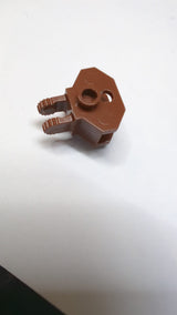 1x2 Scharnier mit 2 Fingern und Kugelgelenk neubraun