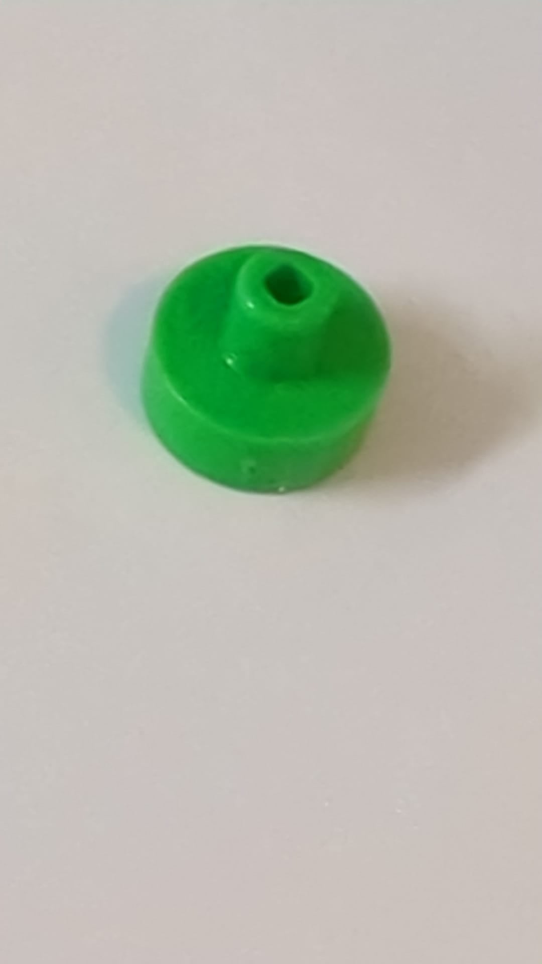 1x1 Runde Fliese mit Steg und kleinem Loch mediumgrün (grasgrün)