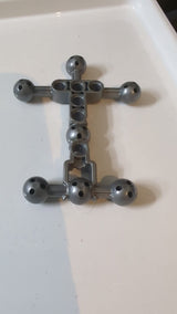 Hero Factory Torso, klein mit 7 Kugelgelenken pearlsilber