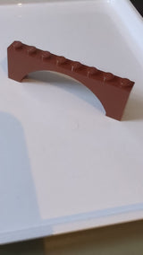 1x8x2 Bogenstein mit Absatz neubraun