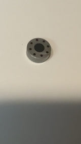 NEU 1 x 1 Fliese, rund,  mit schwarzem Kreis in der Mitte und Muster aus 8 Punkten pearlsilber