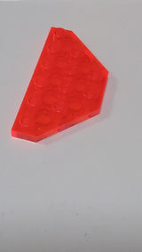 3x6 Flügelplatte transparent neonorange