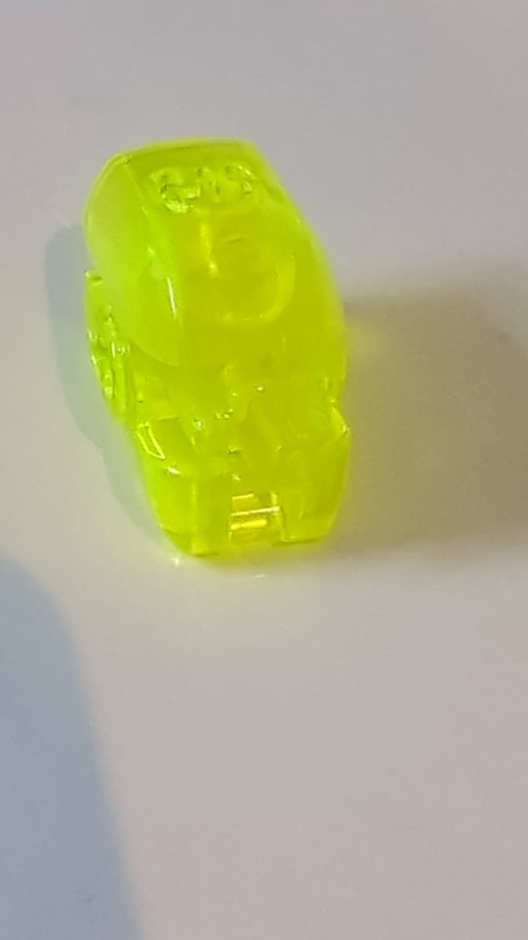 Hero-Factory-Kopf mit Griff transparent neongrün
