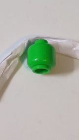 Minifigur Kopf "einfach" (ohne Gesicht) grasgrün mediumgrün