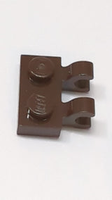 1x2 Platte, modifiziert mit 2 offenen O-Clips Horizontaler Griff dunkelbraun