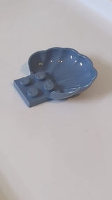 Muschel-/Jakobsmuschelschale mit 4 Noppen sandblau