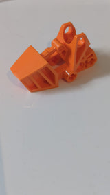 3x6x2 1/3 Bionicle-Fuß mit Kugelgelenkpfanne quadratische Oberseite orange
