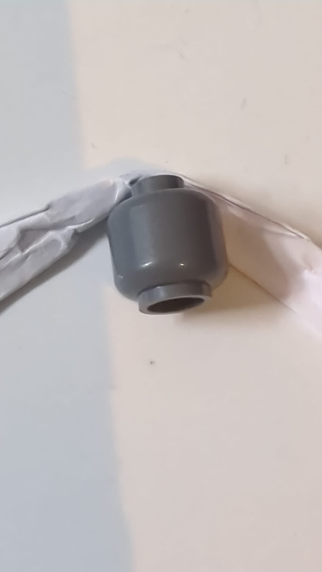 Minifigur Kopf "einfach" (ohne Gesicht) neudunkelgrau