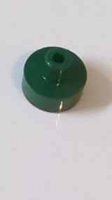 1x1 Runde Fliese mit Steg und kleinem Loch dunkelgrün