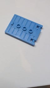1x5x3 Tür mit 3 Noppen und Griff mittelblau