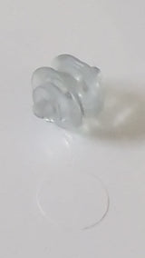 Radnabe klein mit Achsstummeln (Riemenscheibe) transparent weiß