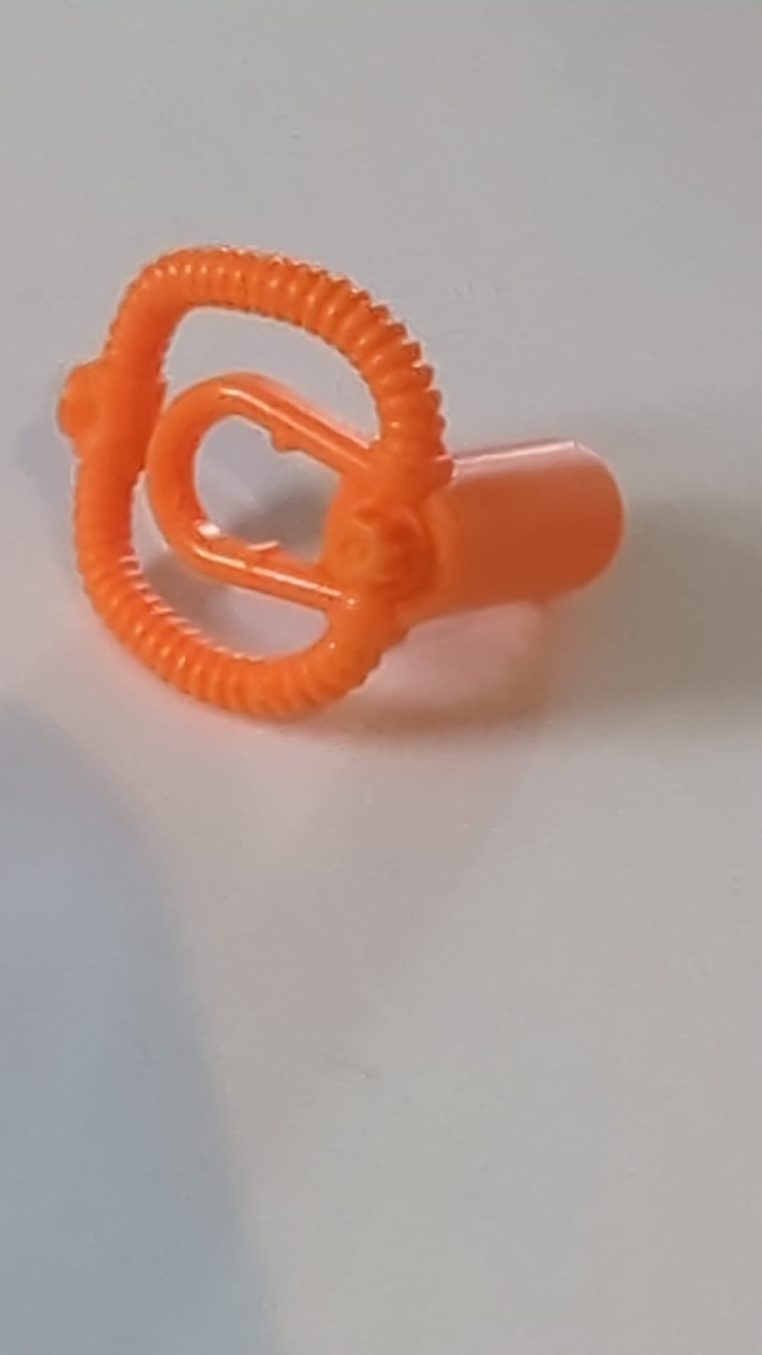 Atemgerät für Minifiguren, Atemregler und Luftflasche mit Stangenhalter orange