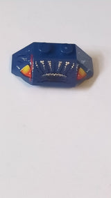 2x4 Keil Dreifach mit Anglerfisch-Gesichtsmuster dunkelblau