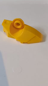 Großer Figurenfuß mit Drehgelenk, Kugelhälfte vertikal hellorange