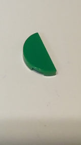 NEU 1 x 2 Fliese rund halb grün