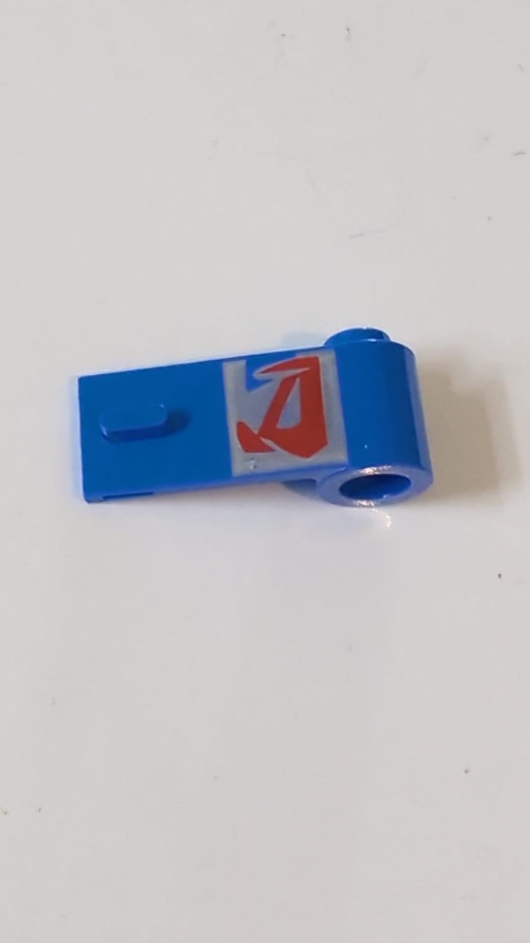 1x3x1 Tür rechts mit silber-rotem Muster blau