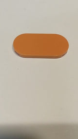 NEU 2 x 4 Fliese rund oval nougat