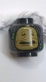 Minifigur, Schrumpfkopf, Perlen-Dreadlock-Muster schwarz