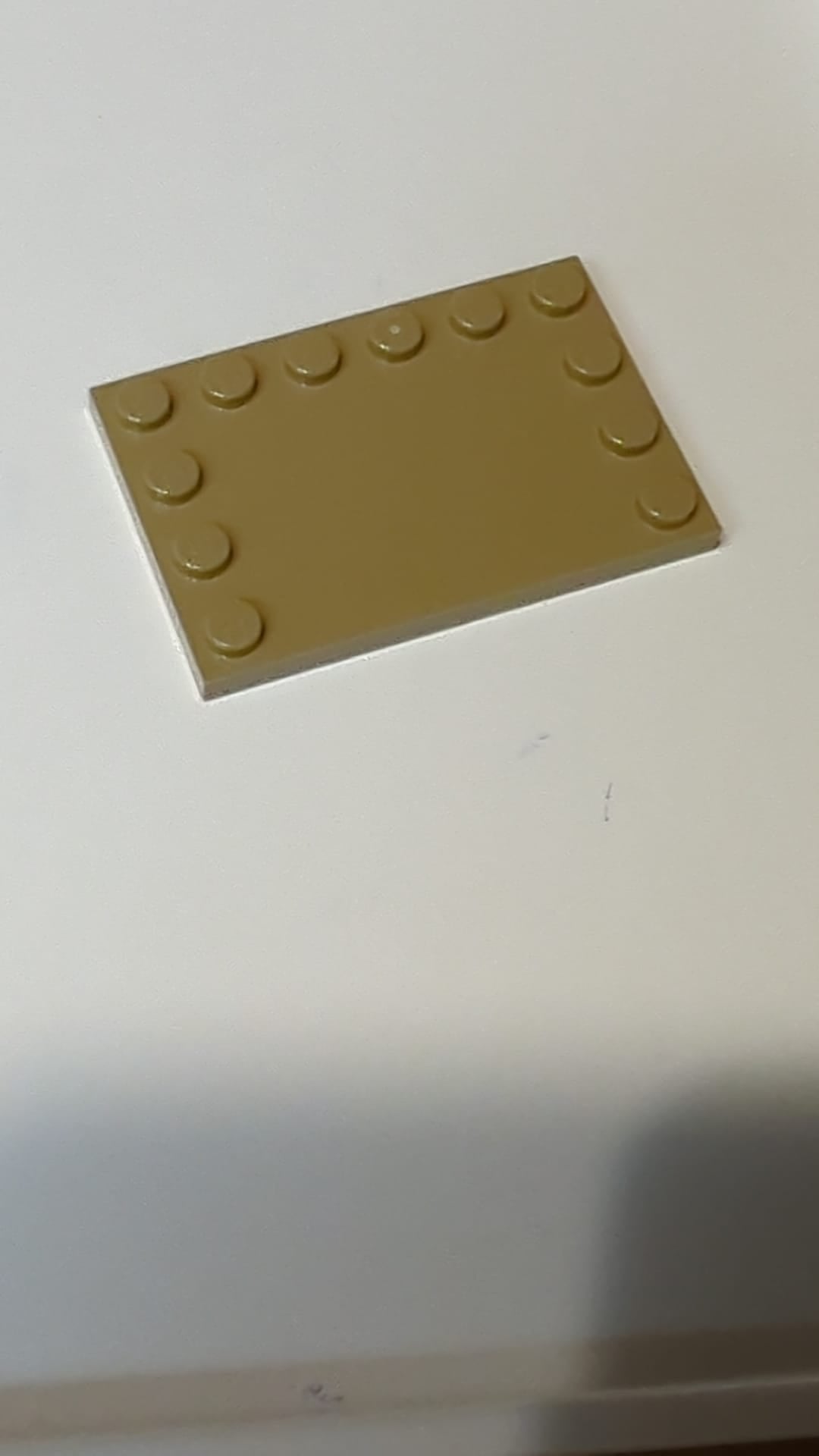 NEU 4x 6 Fliese, modifiziert mit Noppen an den Rändern dunkelbeige