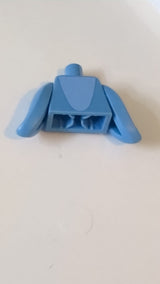 Delfintorso mit weißem Bauchfleckenmuster / Hellblaue Flossen hellblau