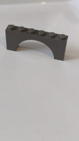 1x6x2 Bogen - Dicke Oberseite mit verstärkter Unterseite altdunkelgrau