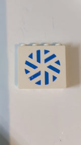 1x4x3 Paneel - Massive Ständer mit Schneeflockenmuster weiß