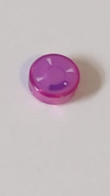 1x1 Fliese, rund  mit Kreis- und Dreiecksmuster transparent pink