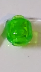 Minifigur Kopf "einfach" (ohne Gesicht) transparent knallgrün (neongrün)