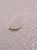 NEU Fliese, rund, 1 x 2, halb weiß