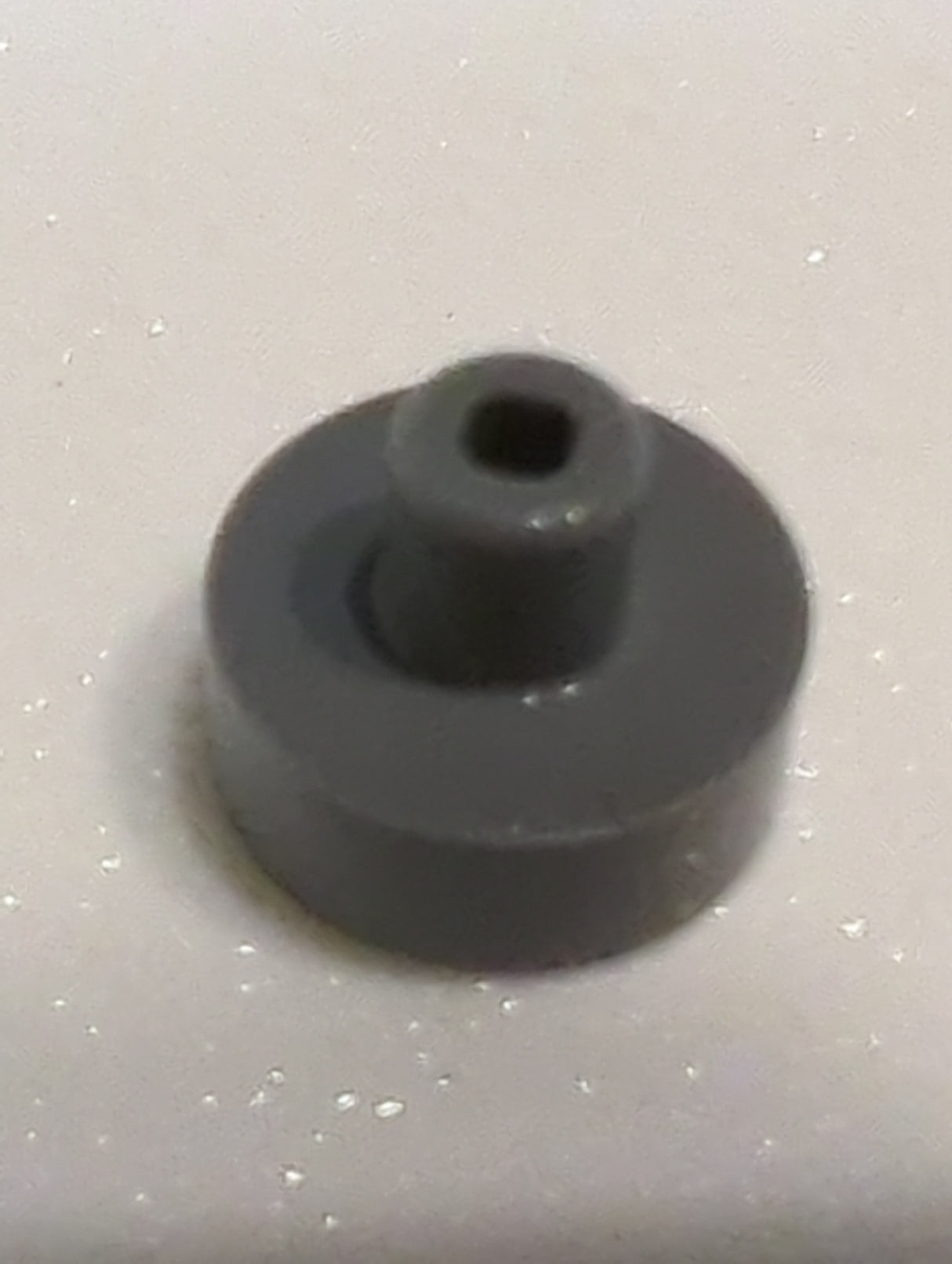 NEU Fliese, rund 1 x 1 mit Stab / Pinhalter neudunkelgrau
