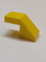 1x2 Halbbogenstein mit Kante ohne Noppen gelb yellow