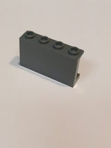 NEU Paneel 1 x 4 x 2 mit Seitenstützen - hohle Noppen neudunkelgrau