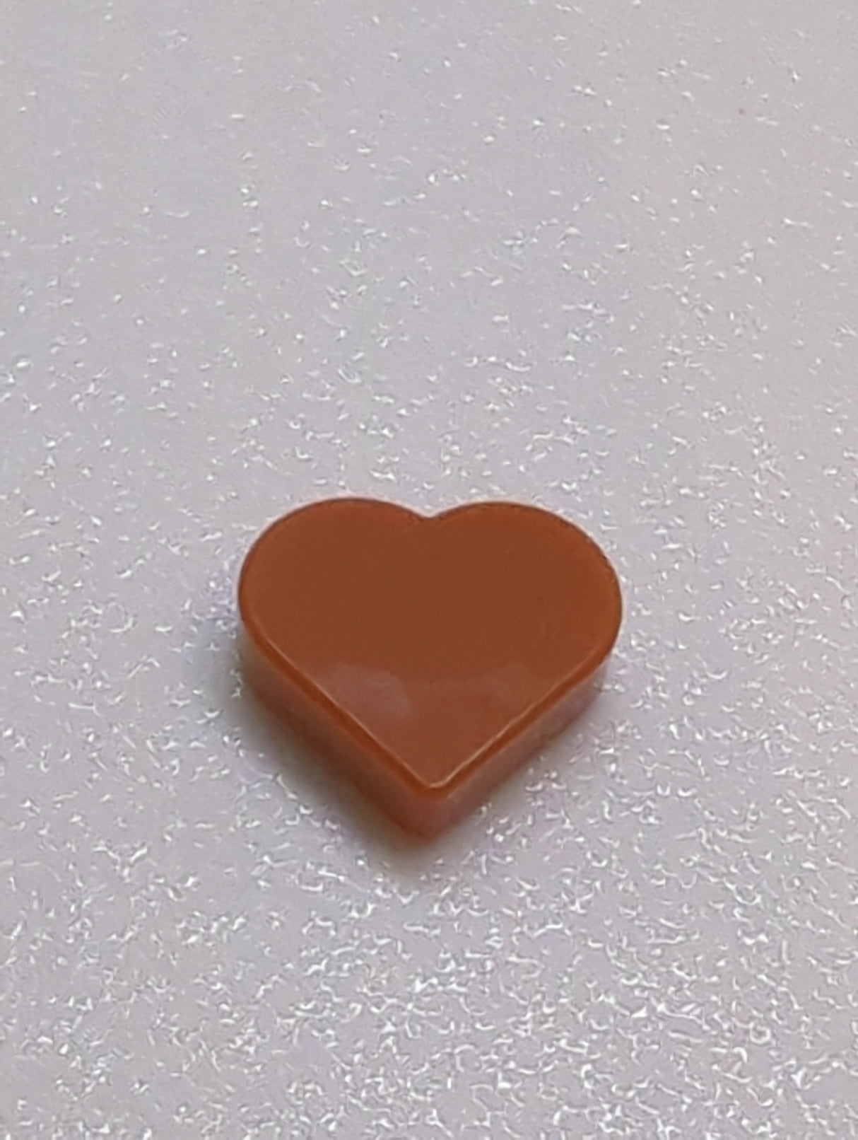 NEU Fliese, rund 1 x 1 Herz dunkelorange