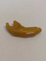 NEU Widerhaken / Klaue / Horn / Zahn mit Clip, abgewinkelt pearlgold