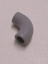 NEU Stein, Rund 1 x 1 d. 90 Grab Ellenbogen Macaroni - ohne Noppe - Typ 2 - Achsloch neuhellgrau