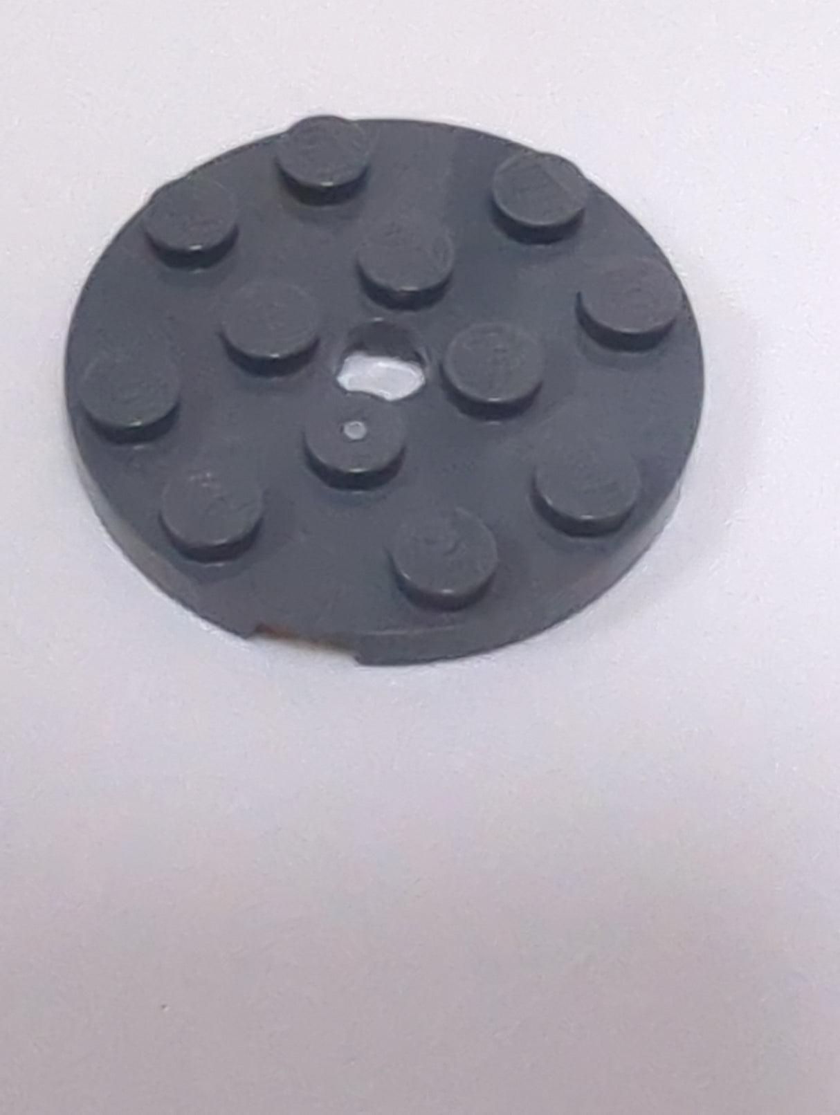 NEU Plate, Round 4x4 with Hole neudunkelgrau dark bluish gray