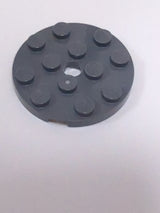 NEU Plate, Round 4x4 with Hole neudunkelgrau dark bluish gray