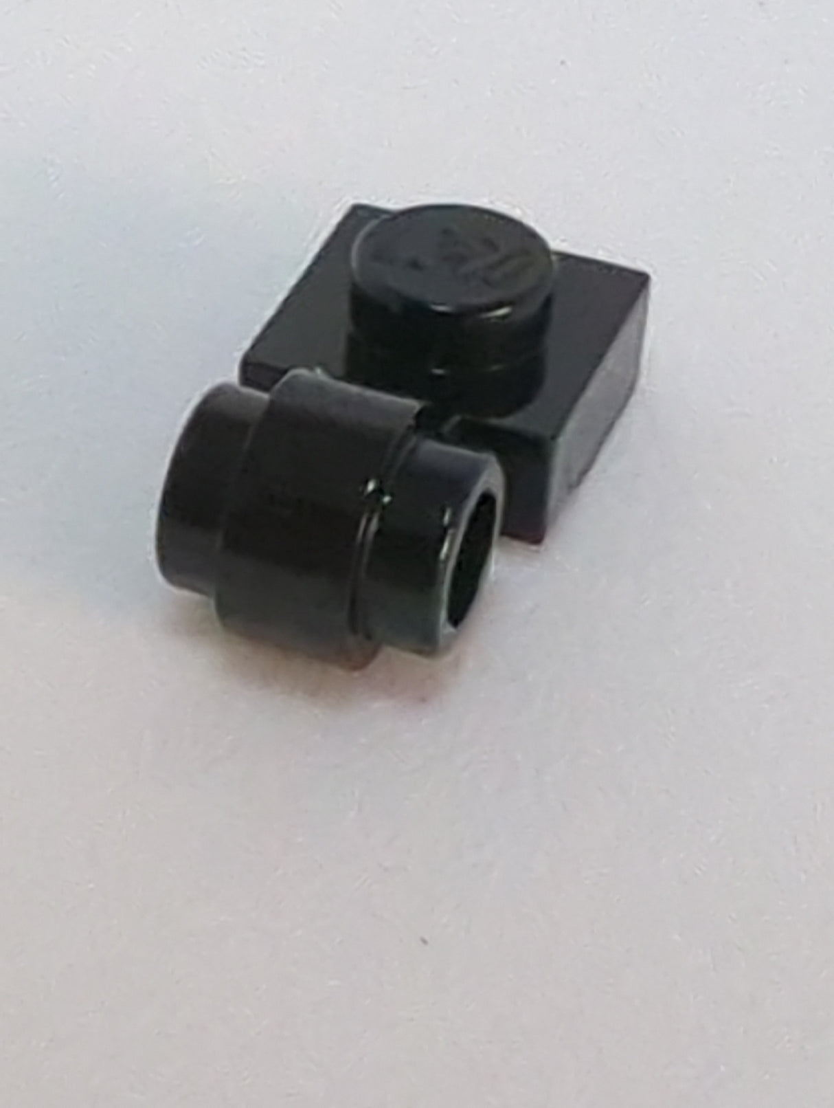 NEU Plate, Modified 1 x 1 with Light Attachment - Thick Ring schwarz black