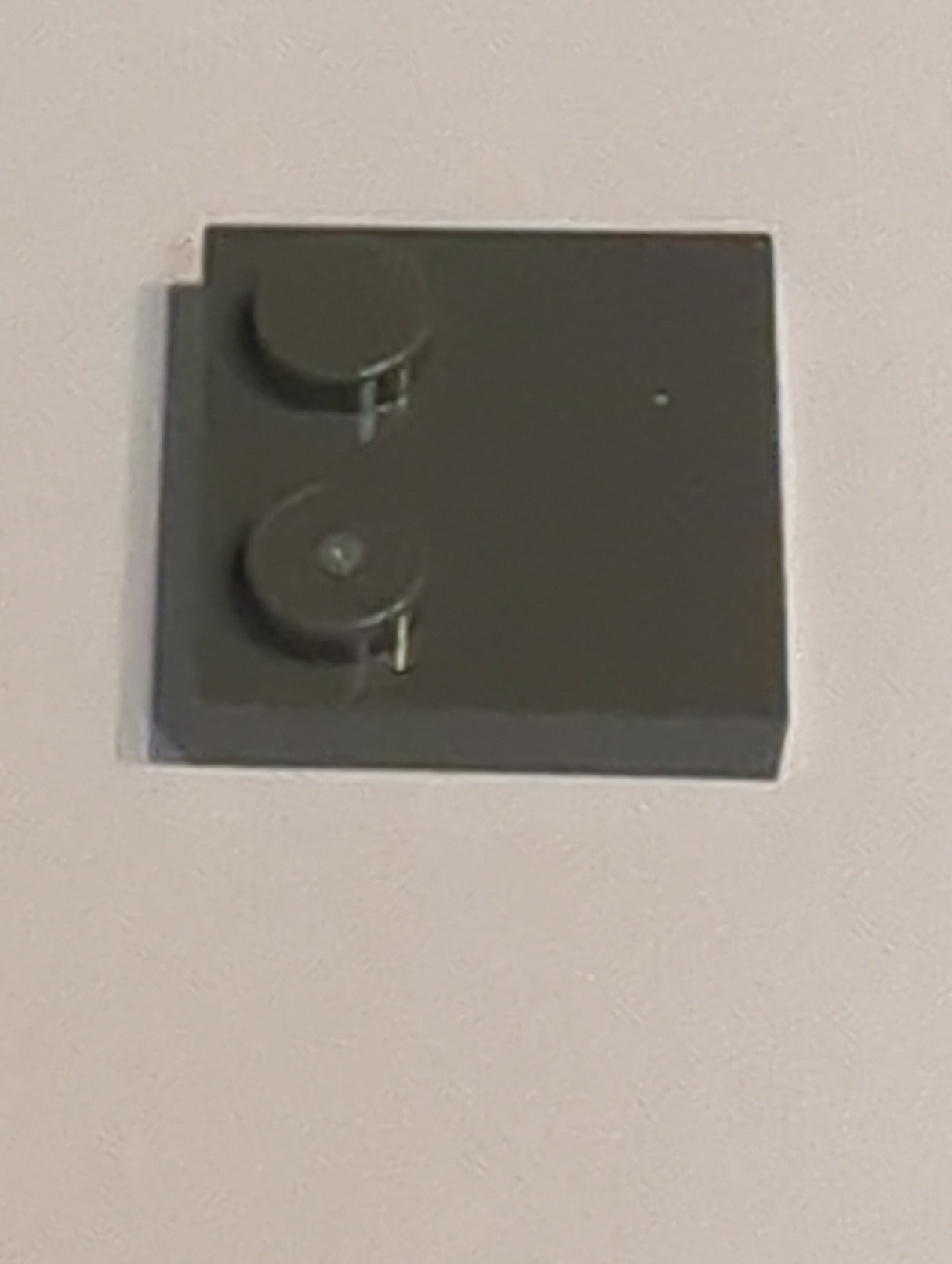 NEU Fliese, Modifiziert 2 x 2 mit Noppen am Rand neudunkelgrau