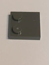 NEU Fliese, Modifiziert 2 x 2 mit Noppen am Rand neudunkelgrau