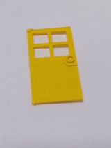 NEU Door 1 x 4 x 6 with 4 Panes and Stud Handle gelb yellow