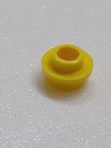 NEU Platte, rund 1 x 1 mit offener Noppe gelb
