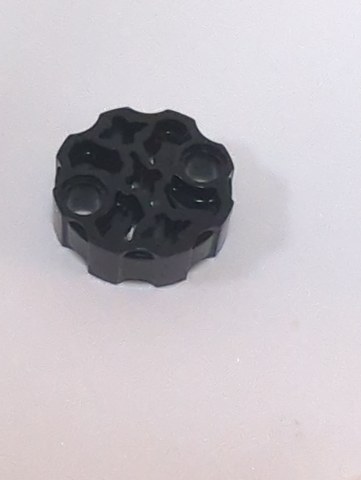 NEU Technic, Axle Connector Block Round with 2 Pin Holes and 3 Axle Holes &#40;Hero Factory Weapon Barrel&#41; schwarz