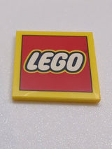 NEU Fliese 4 x 4 mit LEGO-Logo-Muster gelb