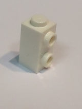 NEU Brick, Modified 1x1x1 2/3 with Studs on Side weiss white