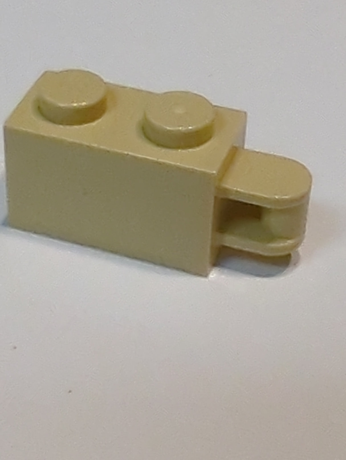 NEU Brick, Modified 1 x 2 with Bar Handle on End - Bar Flush with Edge beige tan