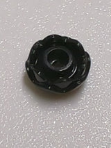 NEU Pflanzenblume rund, 2 Schichten (Pfingstrose Rose) mit offener Noppe und kleinem Pinloch schwarz
