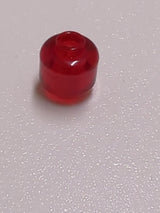 NEU Minifigur, Kopf (Plain) transparent rot