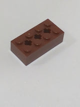 NEU Technik, Stein 2 x 4 mit 3 Achslöchern neubraun